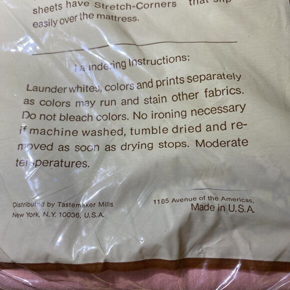 NOS unopened package Set of 2 Vintage Tastemaker standard size pillowcases - Picture 3 of 3